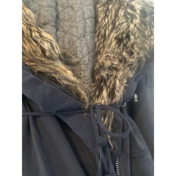 Free People Sweet Child Faux Fur Quilted Parka coat winter stunning & warm NWT - Picture 7 of 8